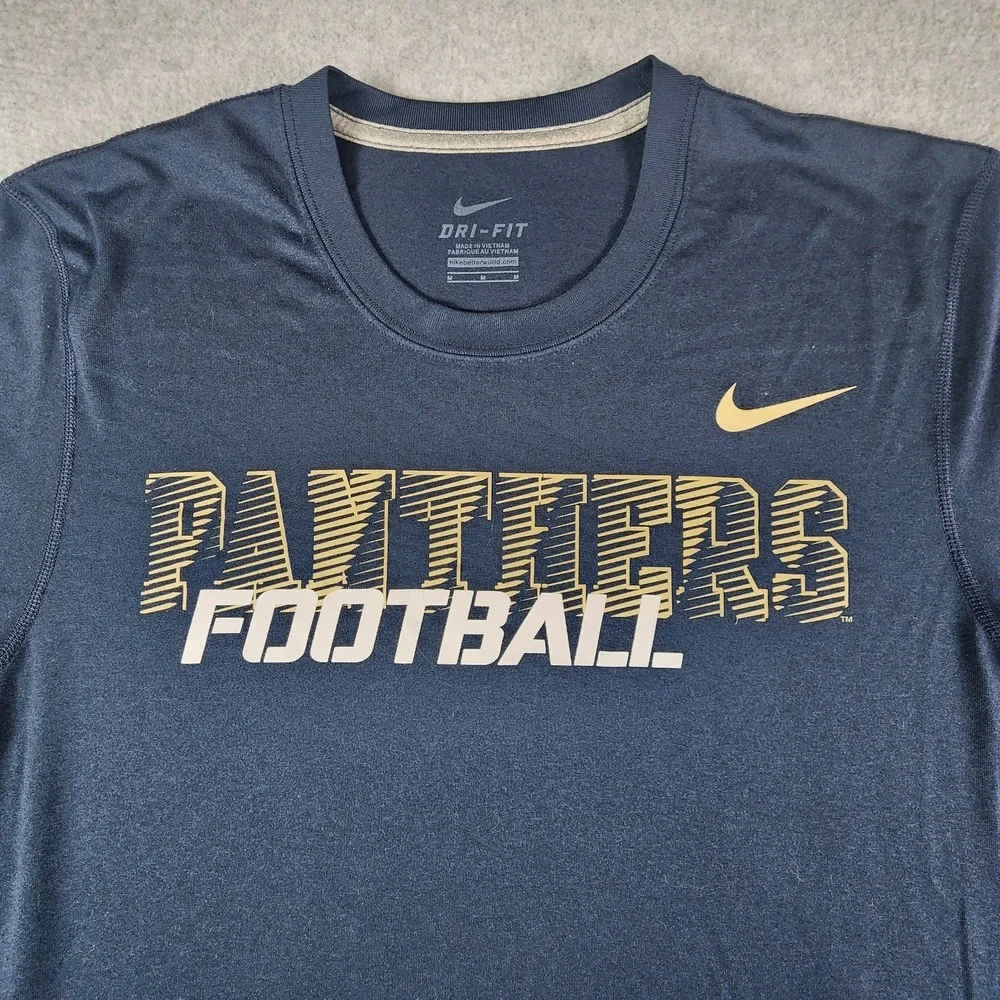 Pittsburgh‎ Panthers Football Nike Dri-Fit Shirt Mens Medium Navy Long Sleeve